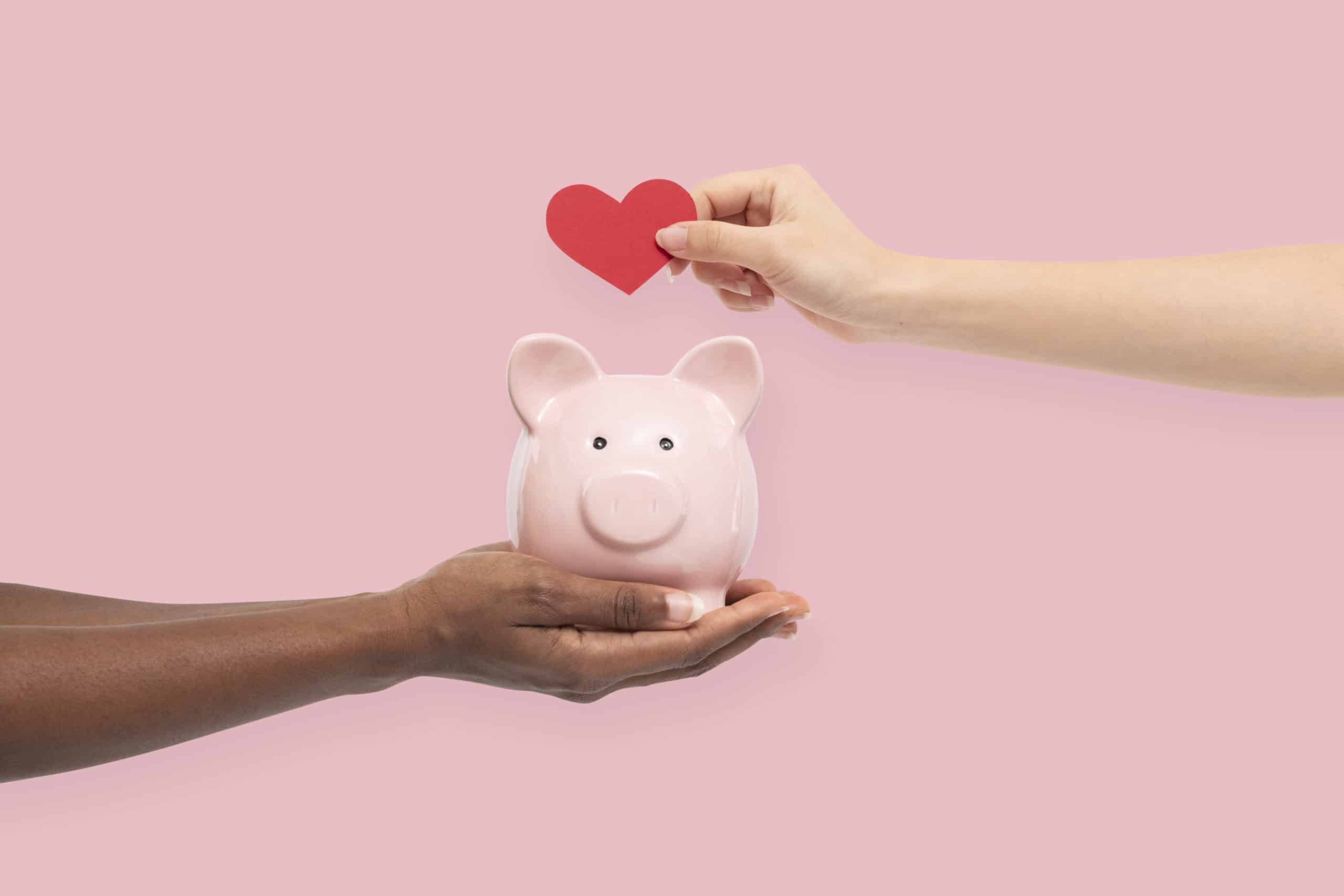Piggy bank finance in savings concept